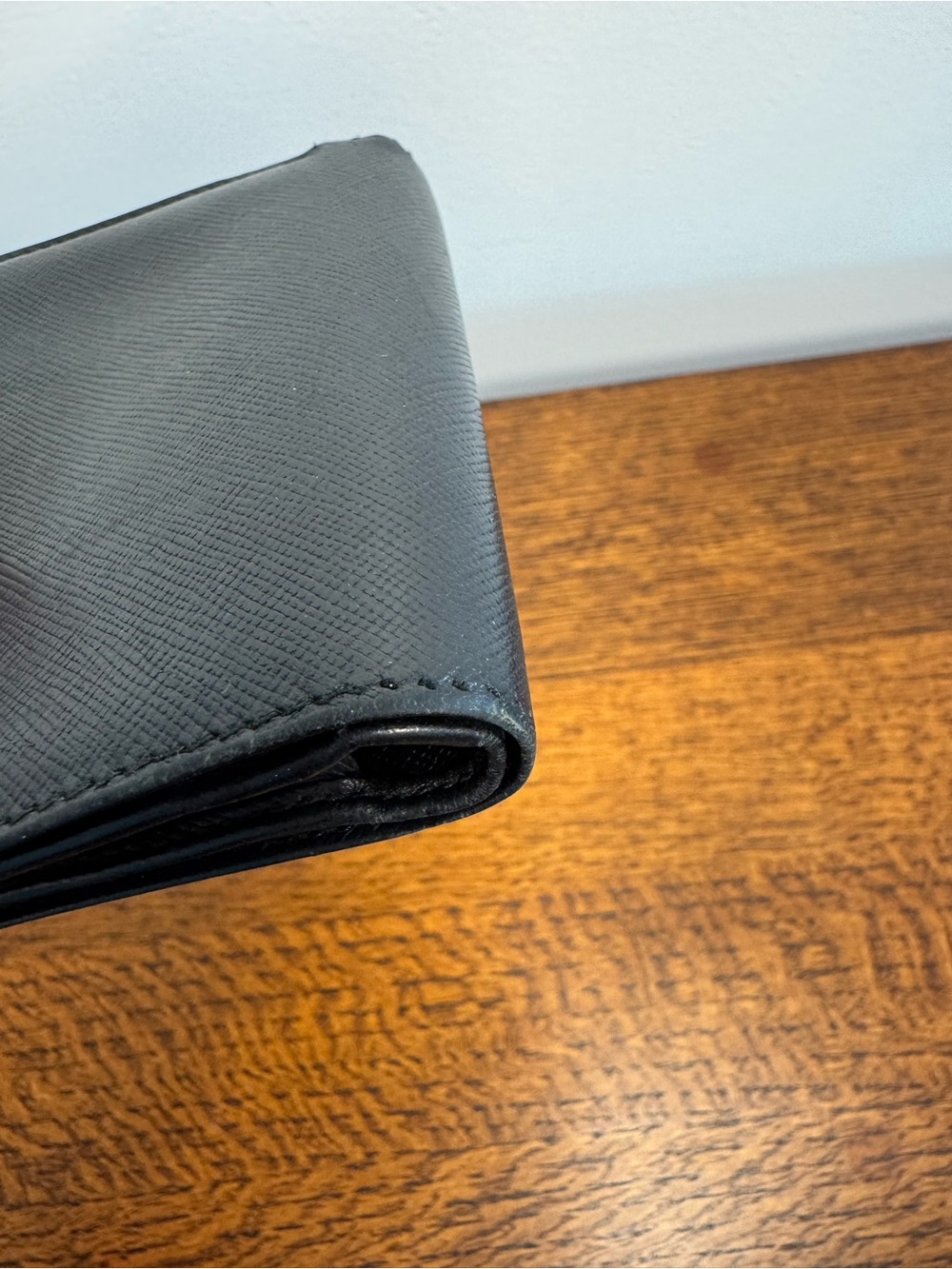 Prada Vintage Black Saffiano Leather Kisslock Bi-Fold Wallet w/COA - Picture 10 of 12